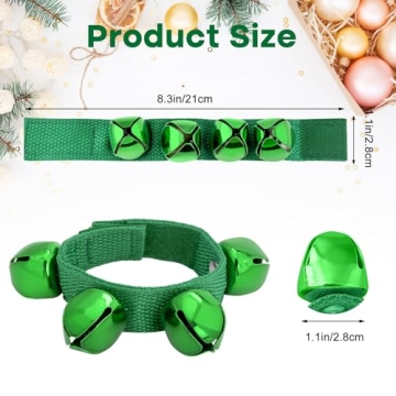 NACHLYNN 8 Pcs Christmas Wrist Bells Bracelet - Jingle Joy for All Occasions