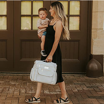 Stylish Blissly Vegan Leather Diaper Bag for Parents