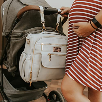 Stylish Blissly Vegan Leather Diaper Bag for Parents