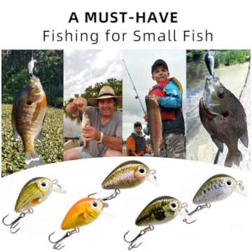 FOVONON Crankbaits Set Lure Fishing Hard Baits Swimbaits Boat Ocean Topwater Lures Kit Fishing Tackle Minnow Vib Set for Trout Bass Perch Fishing Lures with Box (F103)