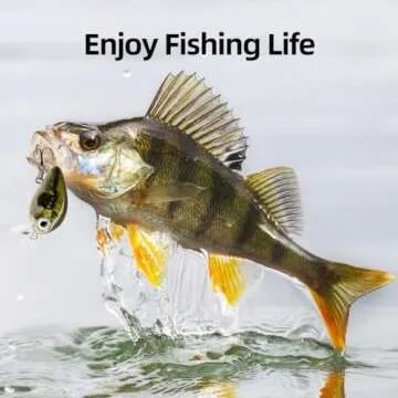 FOVONON Crankbaits Set Lure Fishing Hard Baits Swimbaits Boat Ocean Topwater Lures Kit Fishing Tackle Minnow Vib Set for Trout Bass Perch Fishing Lures with Box (F103)