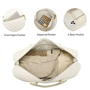 Stylish Travel Duffel Bag for Women with Shoe Compartment