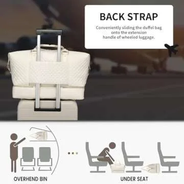 Stylish Travel Duffel Bag for Women with Shoe Compartment