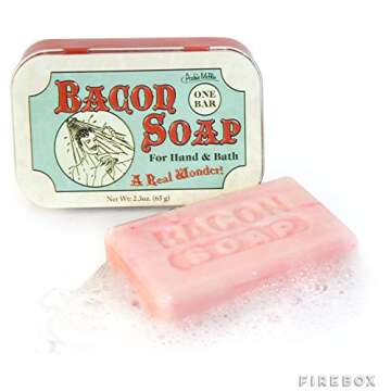 Accoutrements Bacon Soap in Stylish Tin for Fun Gifts