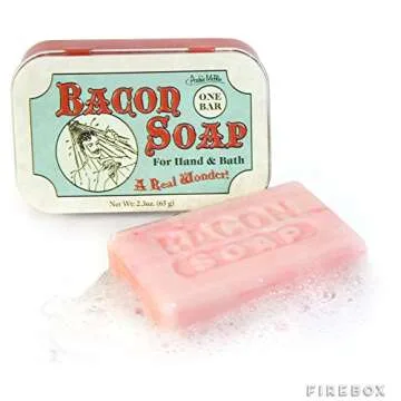 Accoutrements Bacon Soap in Stylish Tin for Fun Gifts