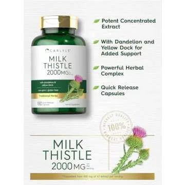Carlyle Milk Thistle 2000mg Capsules for Liver Health