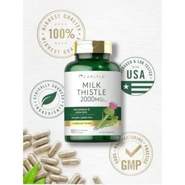 Carlyle Milk Thistle 2000mg Capsules for Liver Health