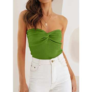 Stylish EFAN Women's Strapless Tube Top - Summer Festive Wear 2025