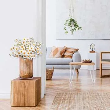 AmyHomie Silk Daisy Flowers for Home & Wedding Decor