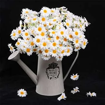 AmyHomie Silk Daisy Flowers for Home & Wedding Decor