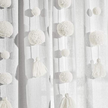 Boho Pom Pom Tassel Linen Curtain Stylish Functional