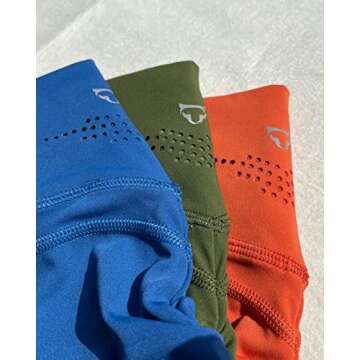 TomTiger Yoga Shorts for Women Tummy Control High Waist Biker Shorts Exercise Workout Butt Lifting Tights Women's Short Pants (Classic Blue, M)