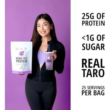 Healthy Boba Tea Protein Taro Milk | 25g Grass-Fed Protein