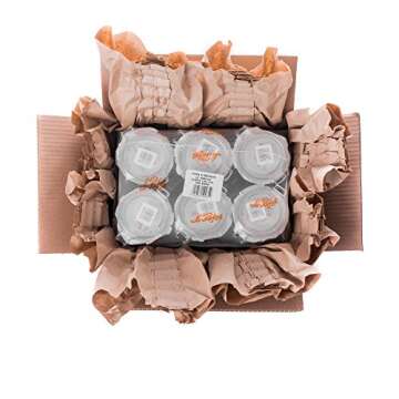 Le Parfait Super Jar, Canning Jars, 500mL French Glass Canning Jar w/Round Body, Glass Jars With Airtight Lid, Canning Jars Wide Mouth, Glass Jar w/Lid, Clear Jars, Clear Glass Jars (16oz/Pint, 6 pk)