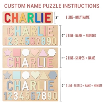 Personalized Wooden Name Puzzles for Toddlers Learning Toy