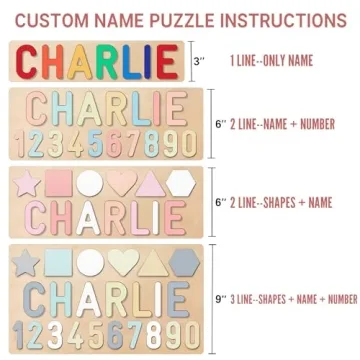 Personalized Wooden Name Puzzles for Toddlers Learning Toy