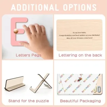 Personalized Wooden Name Puzzles for Toddlers Learning Toy