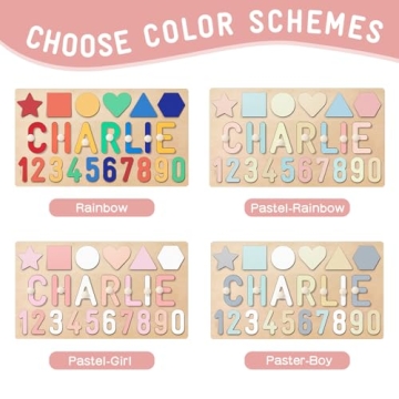 Personalized Wooden Name Puzzles for Toddlers Learning Toy