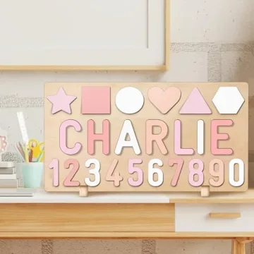 Personalized Wooden Name Puzzles for Toddlers Learning Toy