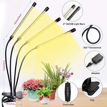 144 LED Full Spectrum Grow Lights for Indoor Plants