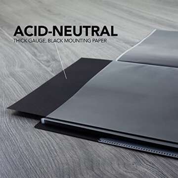 ITOYA Original Art ProFolio 18x24 Black Photo Album Book with 48 Pages - Protective Binder with Plastic Sleeves