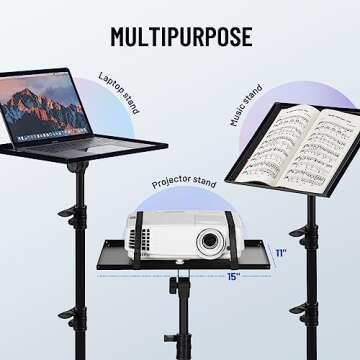 CAHAYA Adjustable Tripod Projector Stand 29-65in