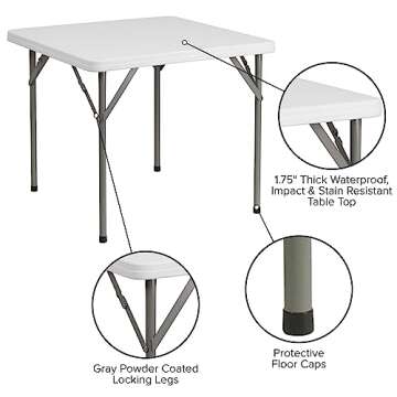 Flash Furniture Elon Folding Event Table - Portable and Durable