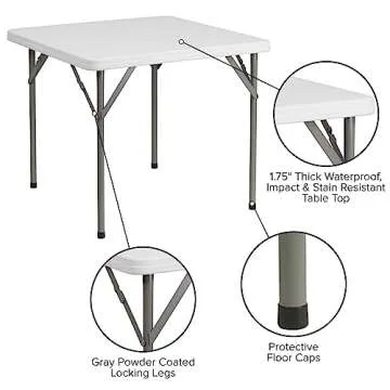 Flash Furniture Elon Folding Event Table - Portable and Durable