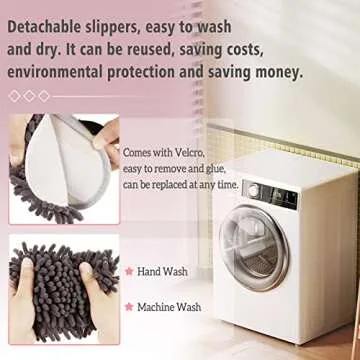 Frjjthchy Cartoon Dog Mop Slippers for Cozy Cleaning Footwear