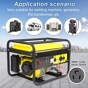 HZXVOGEN Heavy Duty Extension Cord Adapter 10-30P to 6-50R