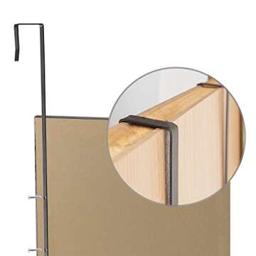 NeuType 43" x 16" Over The Door Mirror Full Length Mirror for Door Hanging Door Mirror Dressing Mirror Body Mirrors for Bathroom, Bedroom, Living Room Polystyrene Frame (Black)