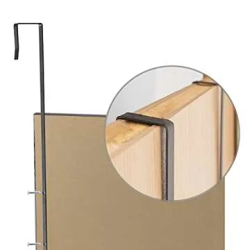 NeuType 43" x 16" Over The Door Mirror Full Length Mirror for Door Hanging Door Mirror Dressing Mirror Body Mirrors for Bathroom, Bedroom, Living Room Polystyrene Frame (Black)