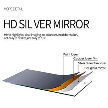 NeuType 43" x 16" Over The Door Mirror Full Length Mirror for Door Hanging Door Mirror Dressing Mirror Body Mirrors for Bathroom, Bedroom, Living Room Polystyrene Frame (Black)