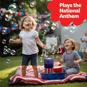 Move2Play USA Themed Bubble Blower for Celebrations and Fun
