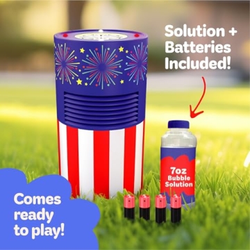 Move2Play USA Themed Bubble Blower for Celebrations and Fun