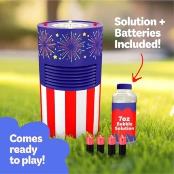 Move2Play USA Themed Bubble Blower for Celebrations and Fun
