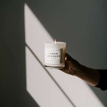 Sweet Water Decor Candles | Spa Scented Soy Wax Candle for Home | 11oz Jar Candle with Wood Lid, 50+ Hour Burn Time, Made in the USA (Spa Day White, Metal - 11 oz)