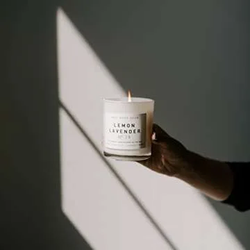 Sweet Water Decor Candles | Spa Scented Soy Wax Candle for Home | 11oz Jar Candle with Wood Lid, 50+ Hour Burn Time, Made in the USA (Spa Day White, Metal - 11 oz)
