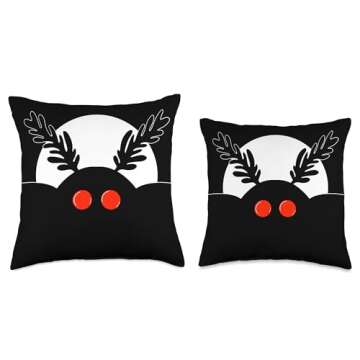Mothman Cute Cryptid Throw Pillow for Fans