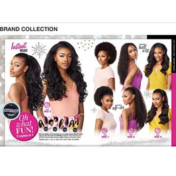 Sensationnel Instant weave half wig - 3 synthetic blendwig adjustable drawstring for seamless hair blending (T2/COPPER)