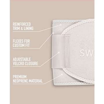 Sweet Sweat Toned Waist Trimmer for Women and Men | Premium Waist Trainer Belt to 'Tone' Your Stomach Area (Quartz, Small)