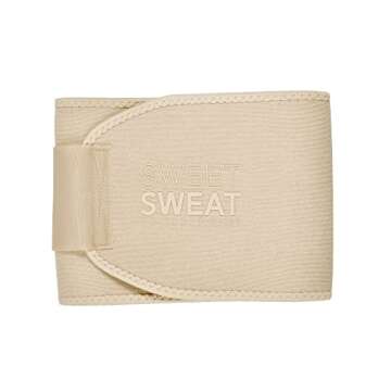Sweet Sweat Toned Waist Trimmer for Women and Men | Premium Waist Trainer Belt to 'Tone' Your Stomach Area (Quartz, Small)