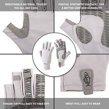 Palmyth UV Protection Fishing Fingerless Gloves UPF50+