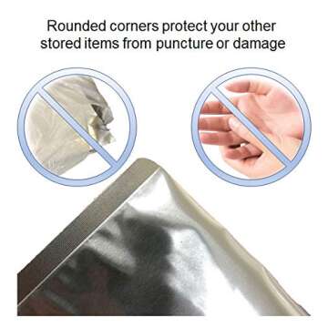 PackFreshUSA 7 Mil Seal-Top Mylar Storage Bags - 100 Pack