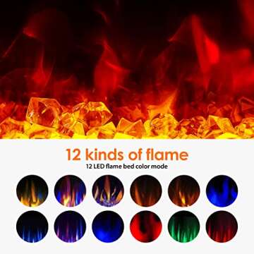 36 Inch Electric Fireplace - Stylish & Versatile Heat Solution