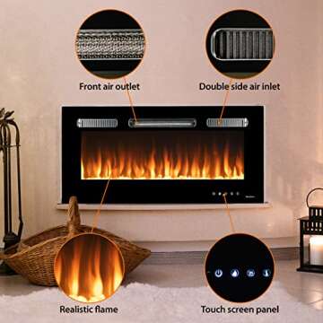 36 Inch Electric Fireplace - Stylish & Versatile Heat Solution