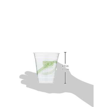 Eco-Products ECOEPCC12GSPK GreenStripe Cold Cups, Compostable Plastic PLA (Pack of 50)