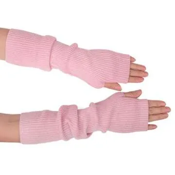 F Flammi Cashmere Blended Winter Fingerless Arm Warmers