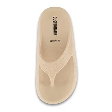 CUSHIONAIRE Women's Khaki Cloud Slides for Ultimate Comfort