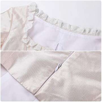 Yejue Royal Colonial Little Girl Child Princess Costume Hamilton Elizabeth Schuyler Champagne Dance Cosplay Kid Victorian Dress